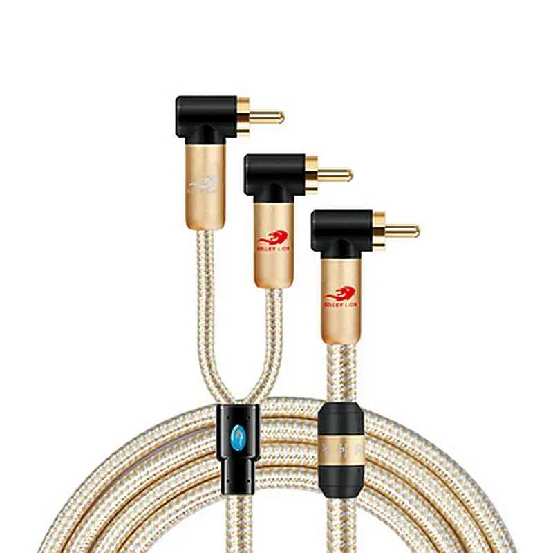 Hifi Audio Cable RCA to Dual Male Jack for Amplifier Subwoofer Speaker Home Stereo System Shielded Splitter Y Cords 1m 2m 3m | Электроника