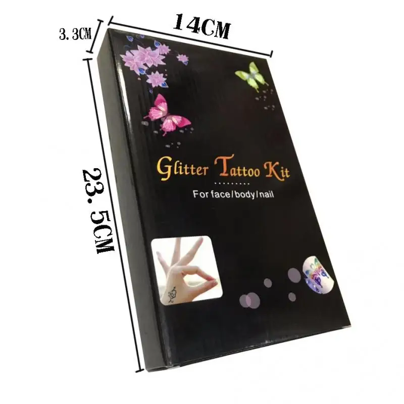 24pcs Color 125 Templates Flash Diamond Glitter Flash Powder For Temporary Tattoo Kids Face Body Painting Art Tools