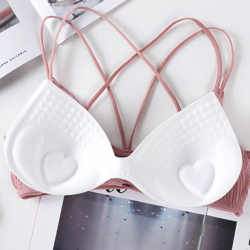 Women Bra Sexy Bra Beauty Sling Bra Cotton Soft Comfortable Ladies Underwear Pad Thread Bra