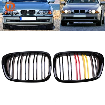

POSSBAY German Flag Style Front Center Wide Kidney Hood Grille for BMW 5-Series E39 525td/525tds/528i Sedan 1995-2003 Car Grills
