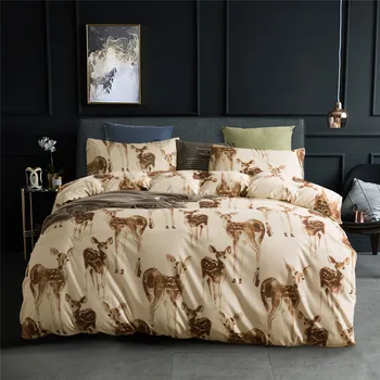 

nordic bed cover printing comforter bedding set duvet cover Queen King bed set Bedclothes Quilt Cover Pillow case Home Textile
