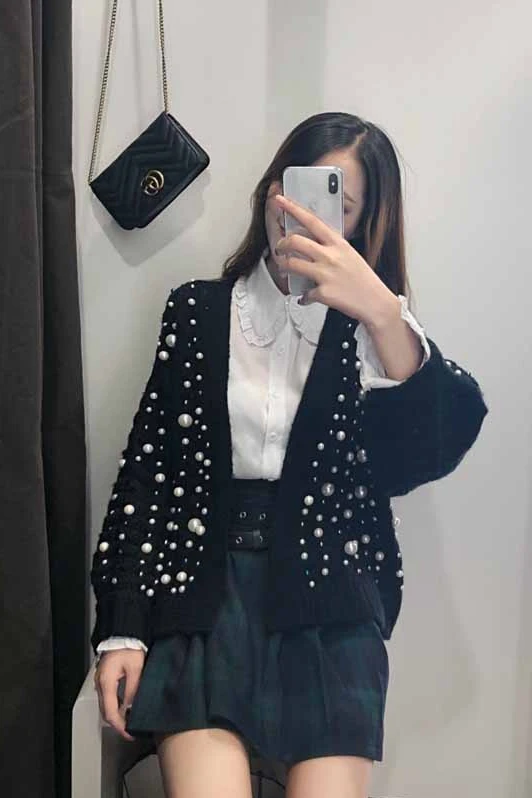 2020 Autumn Winter Warm Knitted Cardigan Coat Hand