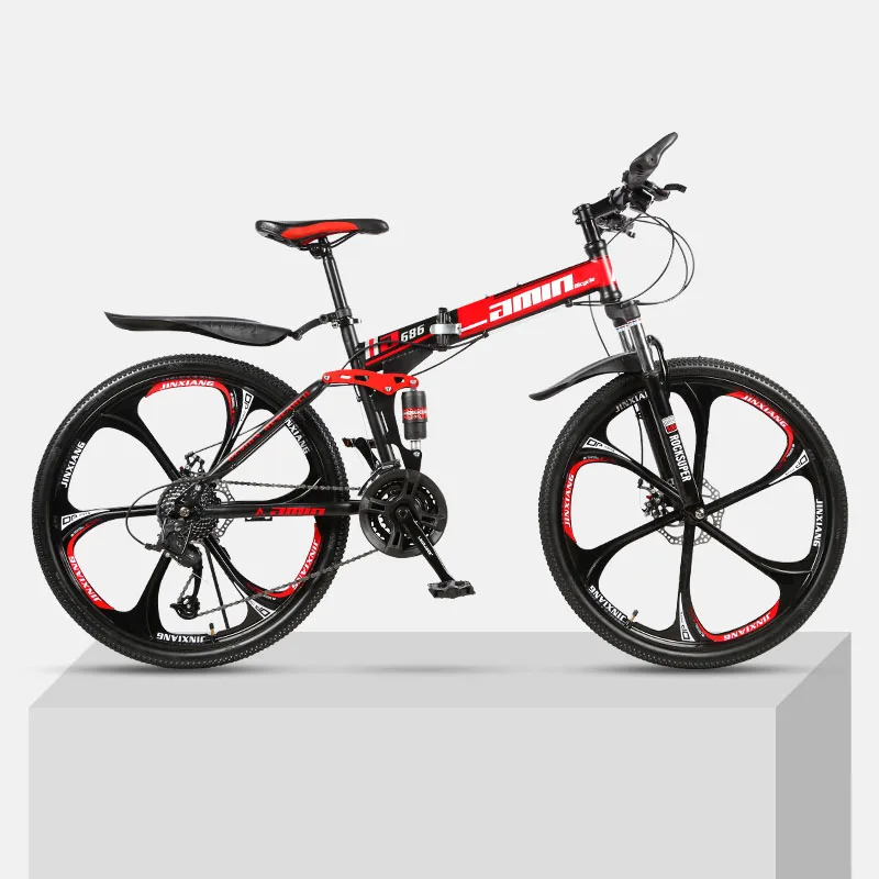 Clearance 21-Speed Mountain Folding Bicycle 24/26-inch Double Shock Absorption Variable Speed Fast Bike For Male And Female Students 2 Clearance 21-Speed Mountain Folding Bicycle 24/26-inch Double Shock Absorption Variable Speed Fast Bike For Male And Female Students 2