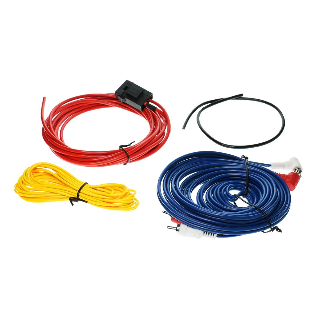 Set of 4 Car Stereo Audio Subwoofer Amplifier Wiring Wire Cable Kit Low Noise and Distortion | Автомобили и мотоциклы