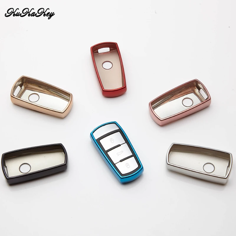 Чехол брелок KUKAKEY для Volkswagen VW CC Golf 4 5 6 7 Passat 3C B5 B7 Magotan R36 B7L B6 чехол из ТПУ