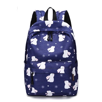 

3PCS / LOT Cute Rabbit Print Schoolbag for Teenager Laptop Backpack