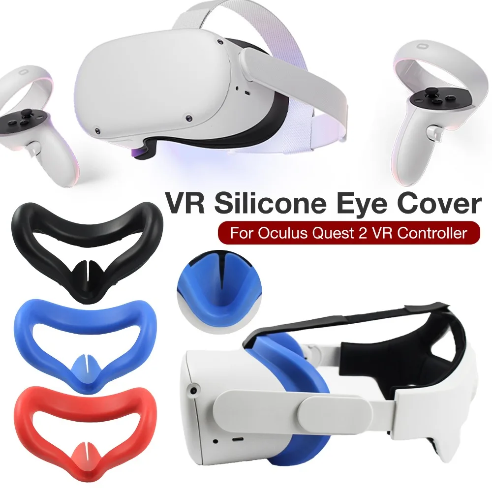 Copertura in Silicone per Oculus Quest 2 Cuscinetto oculare lavabile Blanco Cuscino facciale in Silicone per Oculus Quest 2 VR-Anti-sudore Prevenzione perdite di Luce