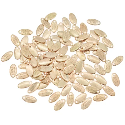 Seed Shape 100 шт золотые металлические бирки ручной работы для пальто Сумки Обувь DIY лосткутное одеяло Новогодние украшения аксессуары - Цвет: Seed Shape