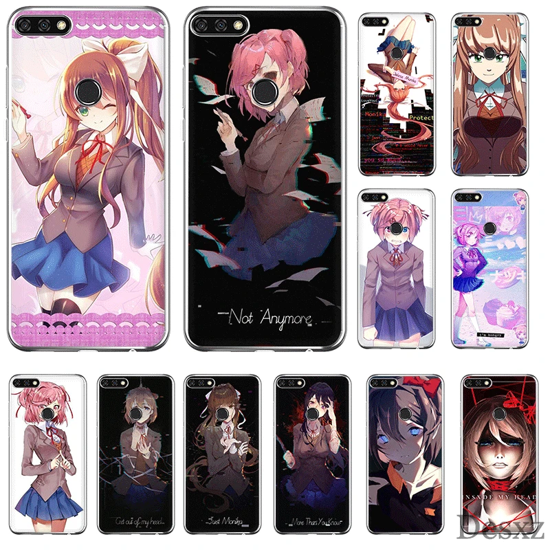 

Mobile Phone Case For Huawei Honor 7A 7C 7X 6A 8 8X 8C 9 9X View 20 Note 10 Lite Cover Game Doki Doki Literature Club Protection