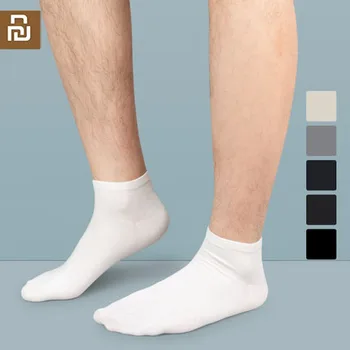 

New Youpin 3 pairs/5 pair of men's basic solid color antibacterial boat socks refreshing and comfortable