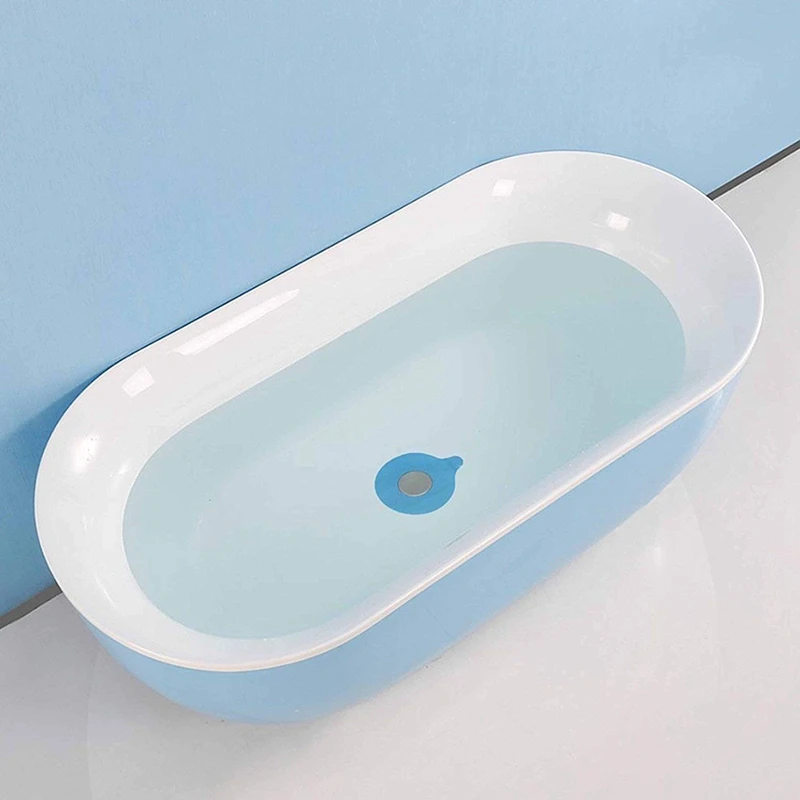 2 шт сливная пробка для ванной, силиконовая сливная пробка для ванной, пробка для ванной, универсальное использование для ванной комнаты, прачечной, кухни(синий, гр
