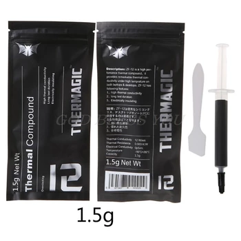 

ZF-12 High Performance Thermal Conductive Grease Paste 1.5g for In-tel Processor CPU GPU Cooler Cooling Fan Compound Heatsink