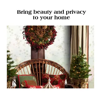 

Snowflake Pattern Glass Film Static Cling Thermal-Insulation Privacy Protection Reusable Removable Window Cover 17.77''by78.7''