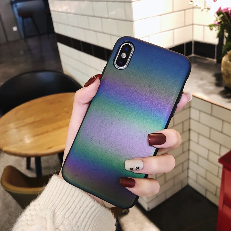 COOL Laser Rainbow Luminous Phone Case For iphone 11 Pro X XS Max XR Glitter Case for iphone 7 8 Plus SE 2020 Matte Cover Coque COOL Laser Rainbow Luminous Phone Case For iphone 11 Pro X XS Max XR Glitter Case for iphone 7 8 Plus SE 2020 Matte Cover Coque