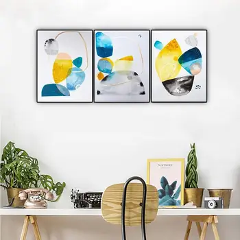 

Cassisy Abstract Canvas Painting Wall Art 3 Piece Geometric Patterns Poster And Prints Living Room Home Decor Picture Nordic