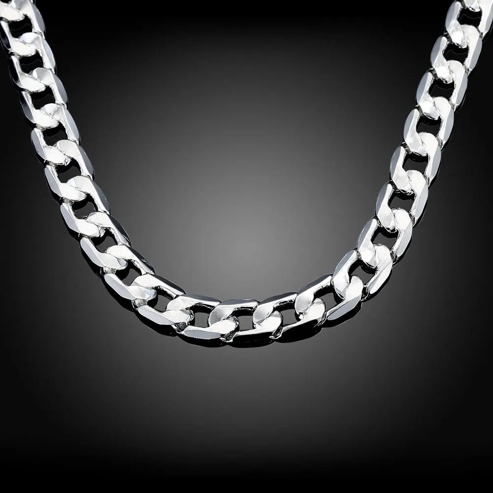 Special Offer 925 Sterling Silver Necklace for men's 20/24 Inches Classic 8MM Chain Luxury Jewelry Wedding Christmas gifts 4