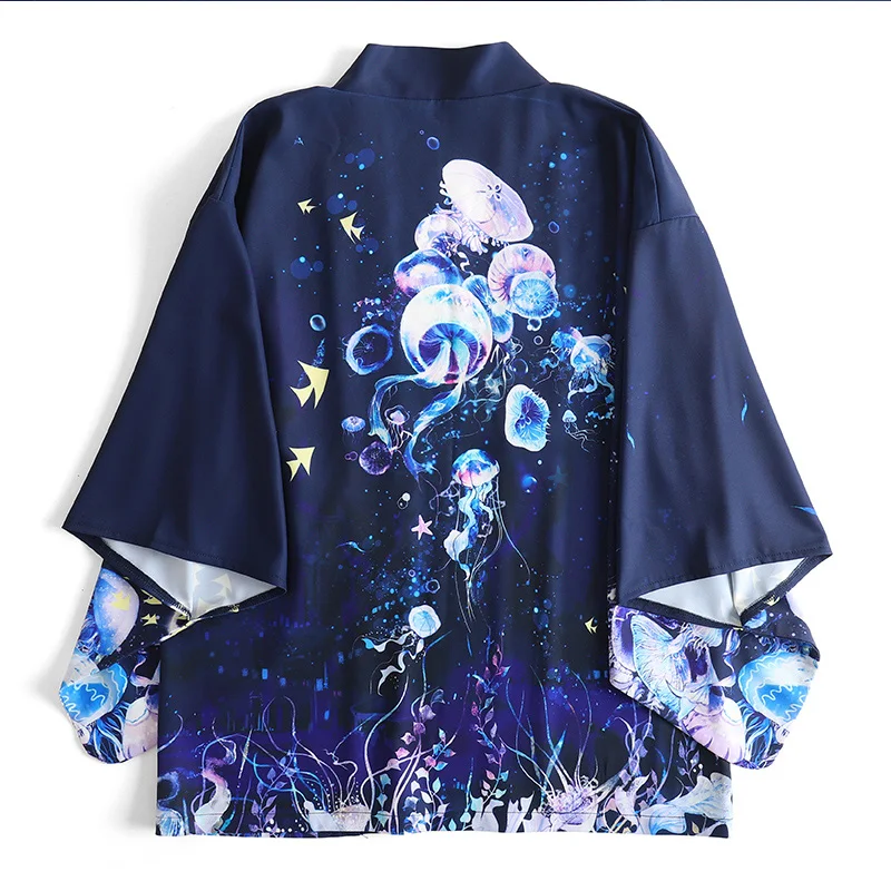 Кимоно Feminino кардиган Boho женское японское кимоно Mujer платье блузка рубашка Женская длинная уличная новая одежда для косплея