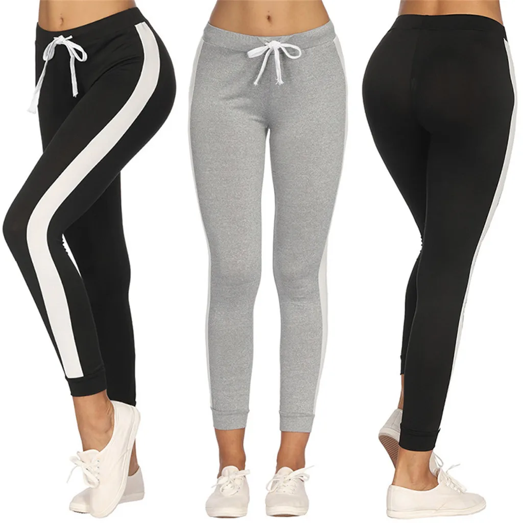 Mallas para correr para mujer, pantalones de chándal ajustados, mallas inferiores, pantalones de chándal holgados de cintura elástica, ropa deportiva informal, n. ° 4