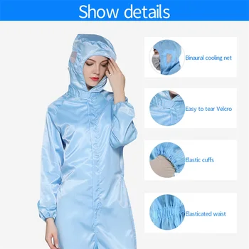 

Protective Overalls Suit Splashproof Protective Isolation Clothing Suit