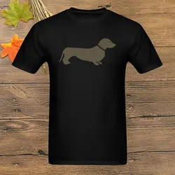 Простая футболка, распродажа 2020, шикарная Мужская футболка с принтом таксы, колбасы, собаки, мультяшный логотип, короткий рукав, черная