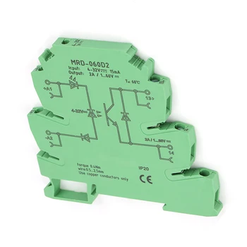 

Solid State Relay Module MRD-060D2 Ultra-Thin 6.2mm Solid State Relay Module Input 4-32VDC NO Ultra-Thin Port Relay
