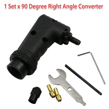 

90 Dgree Right Angle Driver Converter Rotary Tool Attachment for Dremel 4000 3000 275 8100 Abrasive Woodworking Accessories