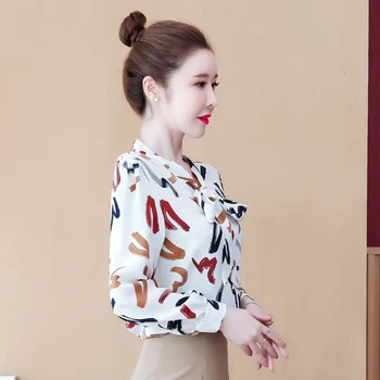 

COIGARSAM Fashion Full Sleeve blouse women New Spring Chiffon blusas womens tops and blouses White Pink Black 0196