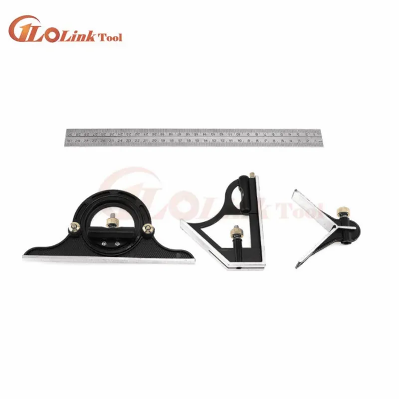 3 In1 Adjustable Ruler Multi Combination Square Angle Finder Protractor 300mm/12