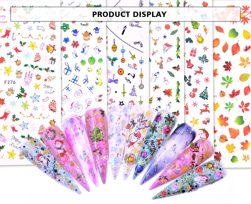 1 шт рождественские/садовые цветы/Dande дизайны маникюрные слайдеры 3D дизайн ногтей декоративные стикеры Наклейка