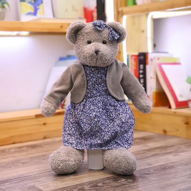 1 шт. милые пара медведь мягкие детские плюшевые игрушки высокого качества плюшевый медведь животное кукла подарок на день рождения для детей - Цвет: girl