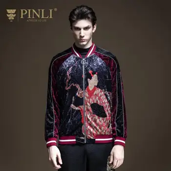 

Jaqueta Masculino Militar Pinli Product Made Fall 2019 New Men's Cultivate Morality Printed Velvet Jacket, Countries B193104296