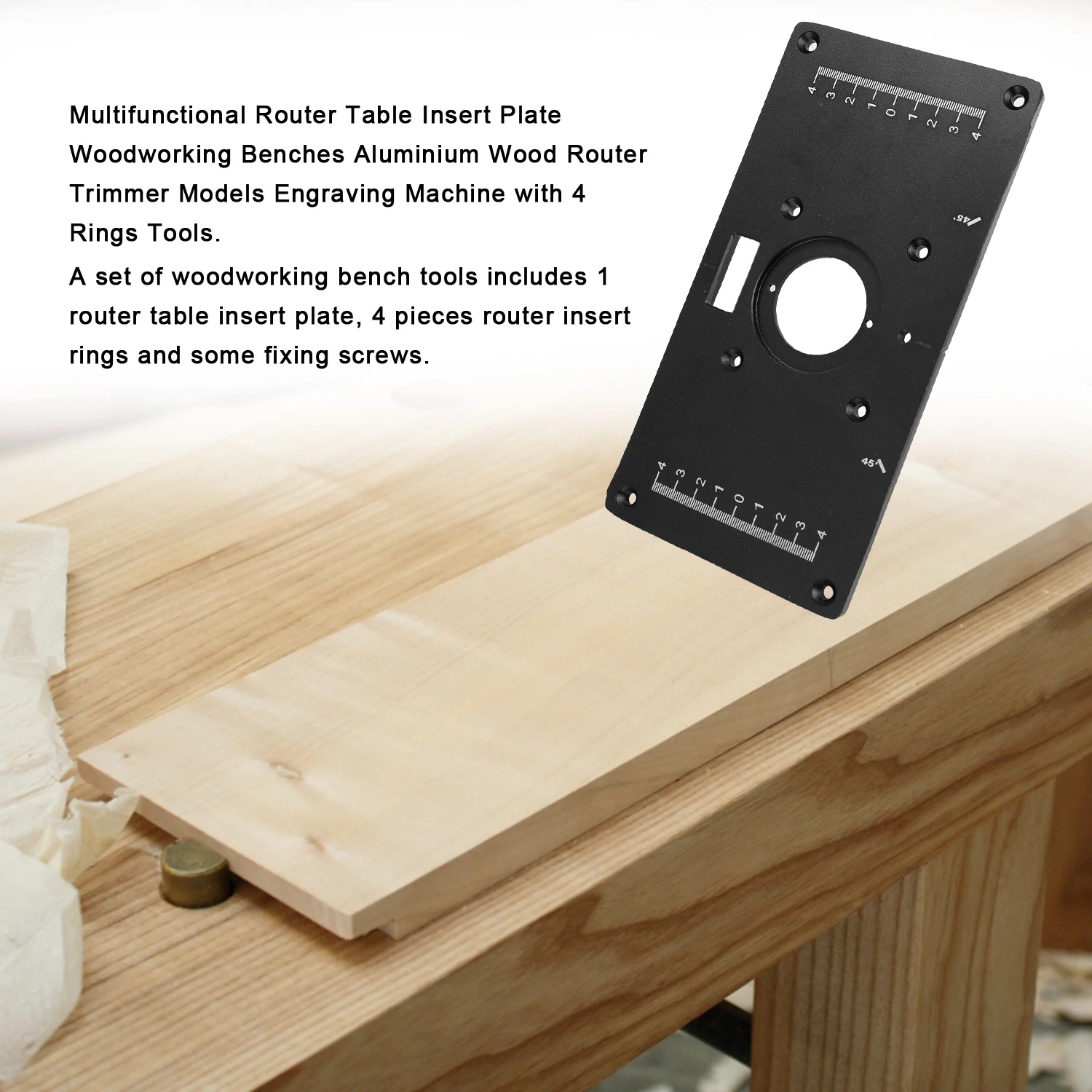 

Hot Multifunctional Router Table Insert Plate Woodworking Benches Aluminium Wood Router Trimmer Models Engraving Machine
