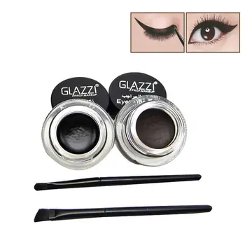 

Brown+Black Gel Eyeliner Make Up Water-proof And Smudge-proof Cosmetics Set 2 Colors Eye Liner Kit in Eye Liner Combination MKXJ