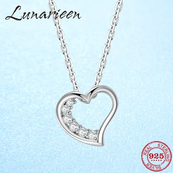 

High quality 925 Sterling Silver Hollow Hearts shape Link Chain Necklace for Women Party Wedding Fine Jewelry Gifts