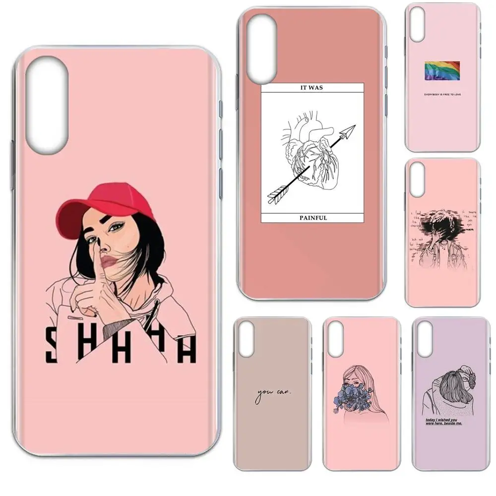 Набор из розового фона граффити Стик фигурка текст классический для Apple iPhone 11 Pro 4