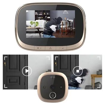 

4.3inch Hddigital Lcd Peephole Viewer Door Eye Video Doorbell Ir Camera Security Monitoring Fun Accessories