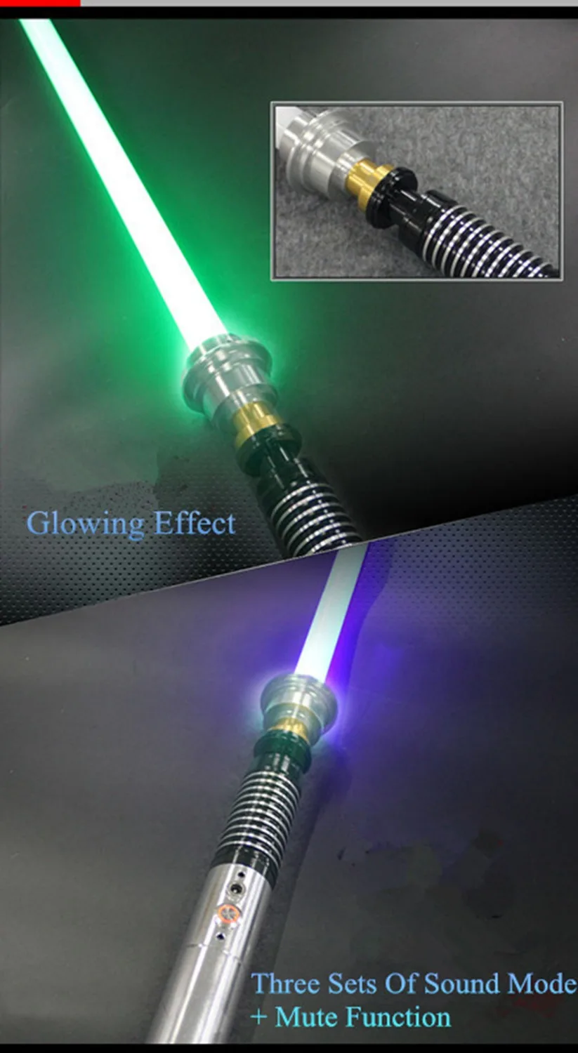 Световой меч Skywalker Люк с кольцом Металлическая рукоятка PC Blade для тяжелых дуэлей 3