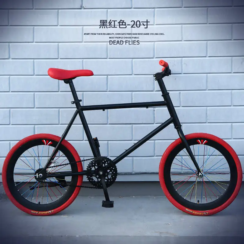 X-Front бренд углеродистая сталь 20 дюймов колеса задние педали тормоза fiets fixie женский дорожный велосипед фиксированная передача детский велосипед - Цвет: black red