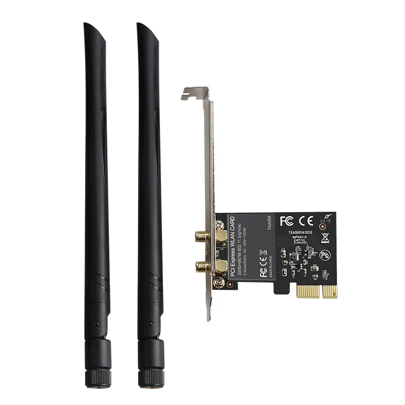 DIEWU двухдиапазонный 5G 1200 Мбит/с PCIe wifi Беспроводная Соединительная плата