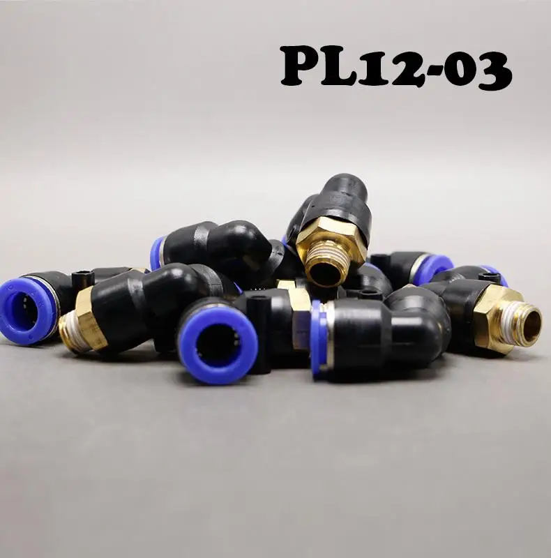 

Free Shipping 20PCS/Lots Pneumatic hose quick joint PL12-03 right angle elbow.