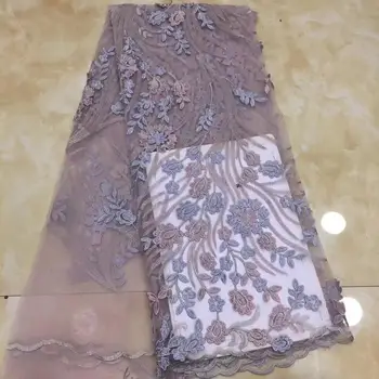 

Hot sale apparel material French net lace textile African embroidery lace fabric PAN214(5yards/lot)