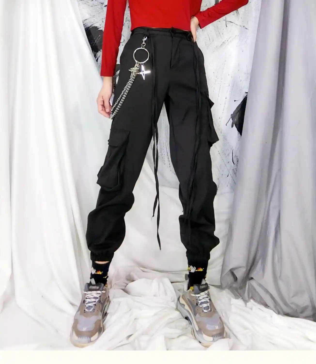 black jogging bottoms girls