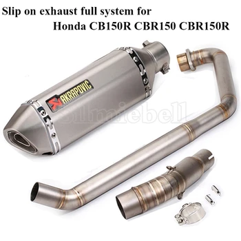 

CB150R Escape Moto Exhaust For Honda CBR150R CBR150 Slip-on Motorcycle Akrapovic Exhaust Pipe Muffler With Link Pipe System