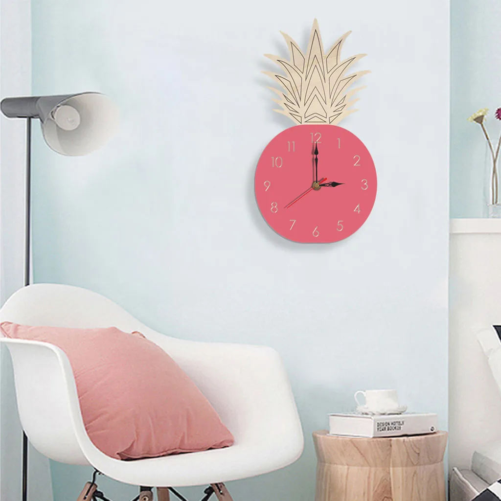 Топ Мода фрукты 3d настенные часы reloj de pared деревянные часы Современные diy часы гостиная большие декоративные horloge Мураль наклейки