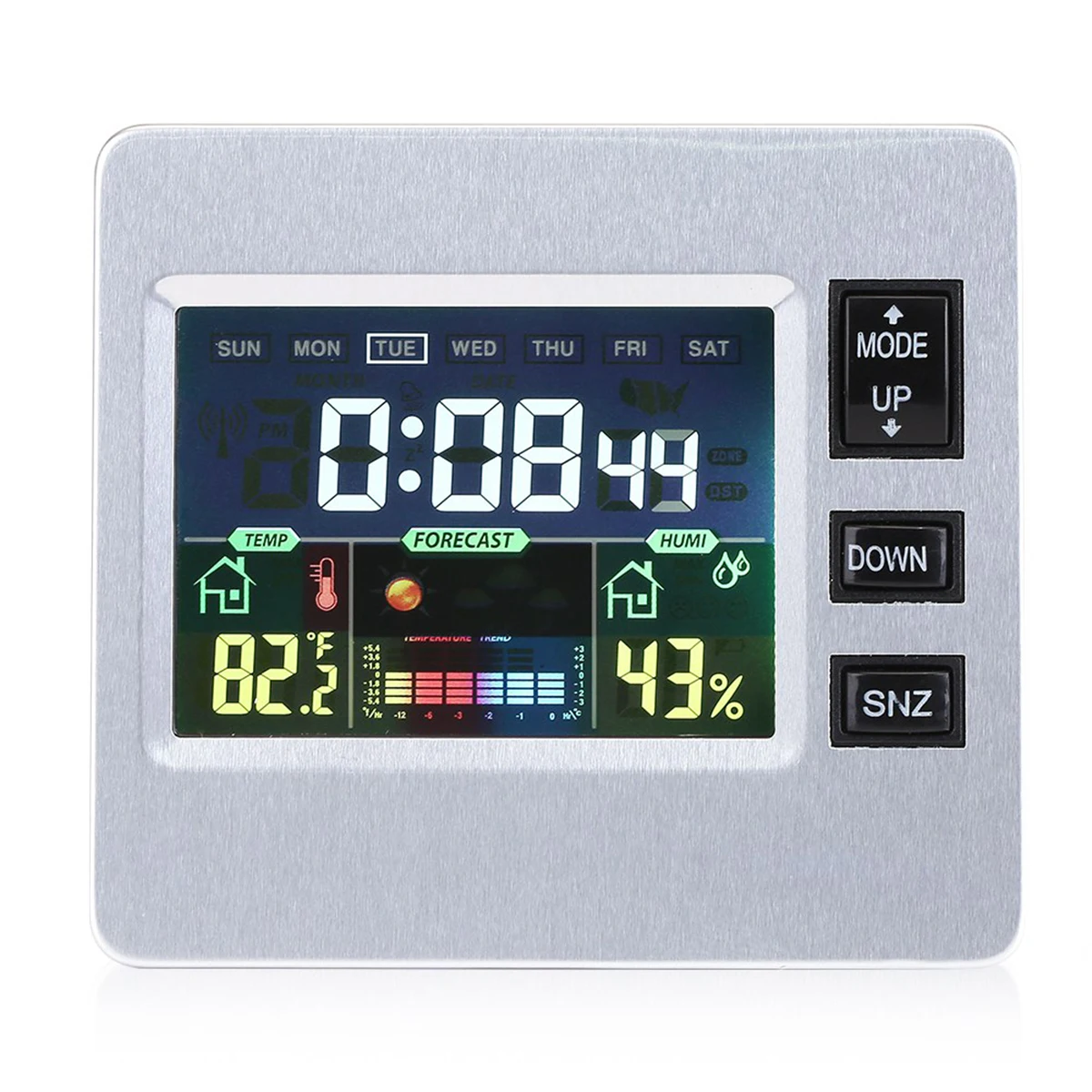 

Voice Activated Alarm Clock Weather Forecast Temperature Humidity Display Digital Clock