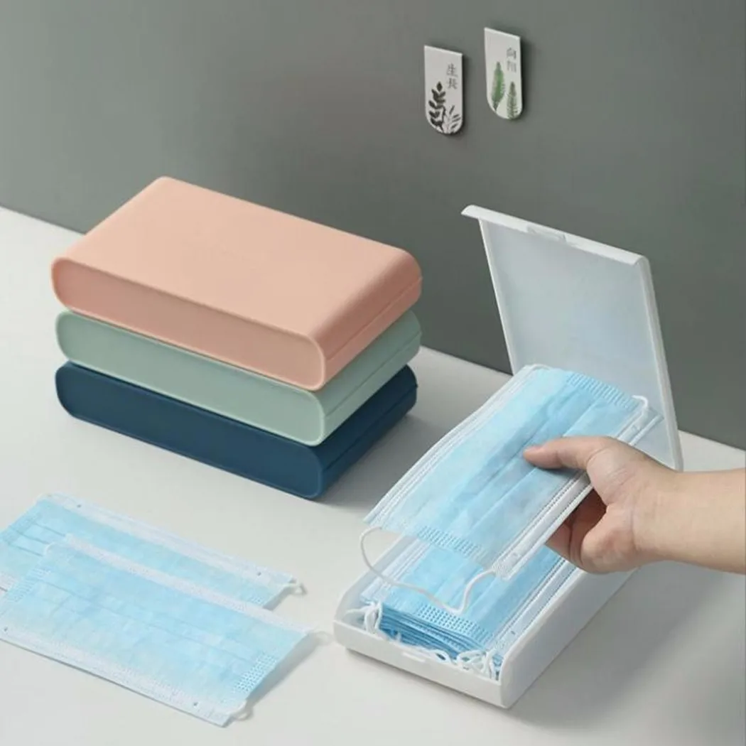 Mask Storage Box 11*4*20cm PP Simple Portable Disposable Mask Storage Box Dustproof Seal Storage Box