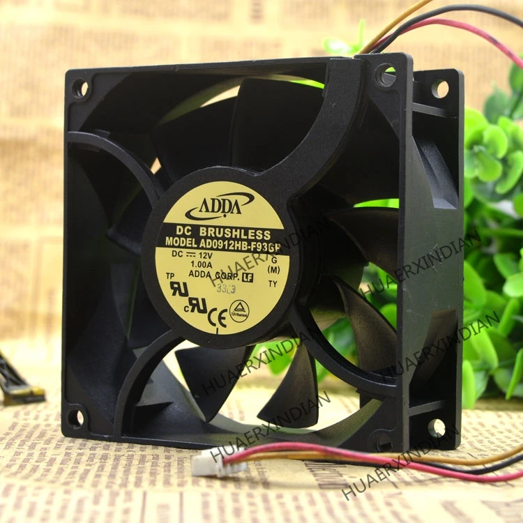 

Original NEW 9CM 9038 12V 1.00A AD0912HB-F93P Motor protection cooling Fan