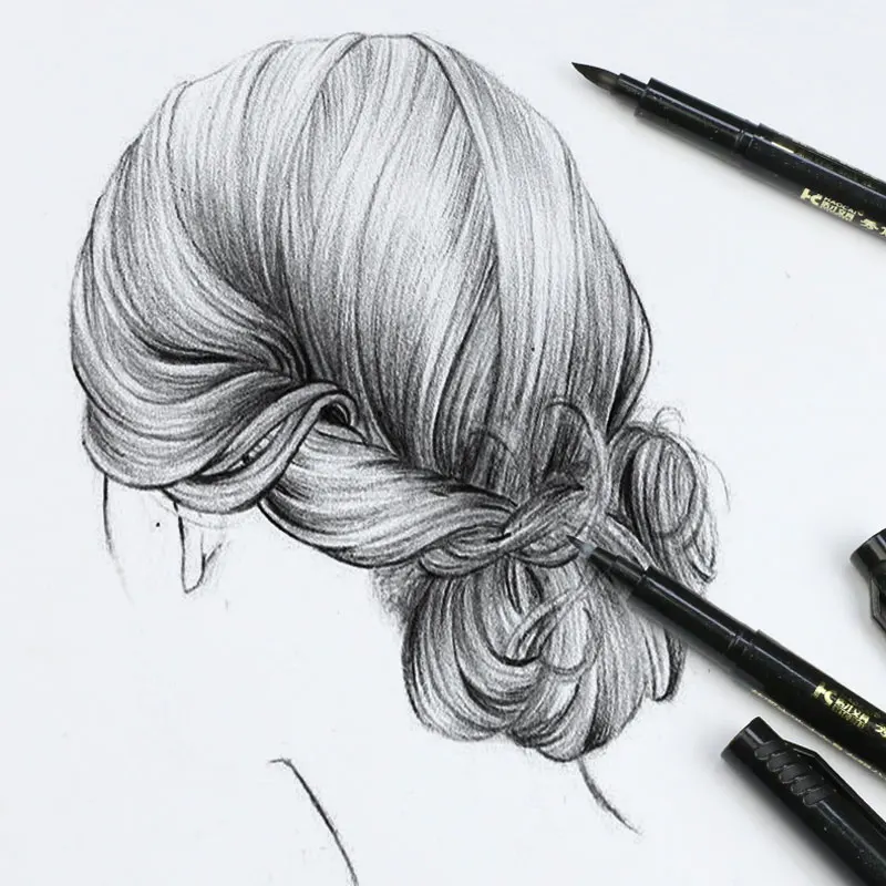 6pcs Hand Lettering Calligraphy Pen set Drawing Writing Signature Learning Extra Fine Brush Markers Art Supplies School Supplies