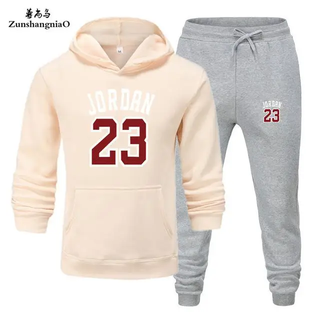 khaki light grey Новинка брендовая Новая мода JORDAN 23 Мужская спортивная одежда с принтом мужские толстовки пуловер хип-хоп мужской спортивный костюм толстовки Одежда - Цвет: khaki light grey