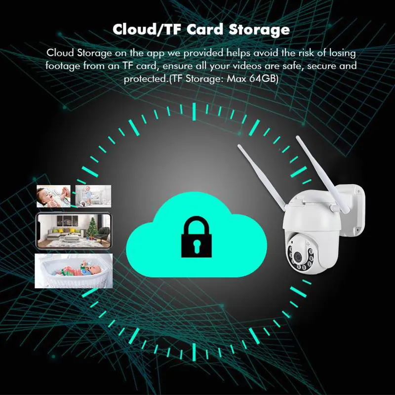 1080P PTZ IP камера Wifi наружная скоростная купольная CCTV беспроводная безопасности 2MP
